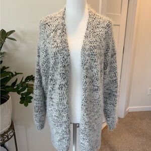 American Rag Fuzzy Black and White Cardigan